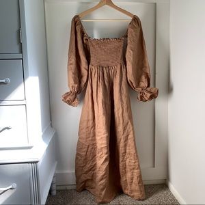 Petal & Pup Tan Linen Dress sz 4